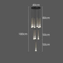 DecorBites™ LED Nordic Staircase Chandelier Golden Black Indoor Lighting