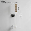 Modern gold and black led nordic wall sconce living room light