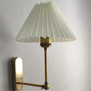 Origami wall lamp cream pleated led sconce for bedroom living room