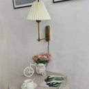 Origami wall lamp cream pleated led sconce for bedroom living room