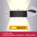 Modern black led outdoor garden wall light – porch sconce