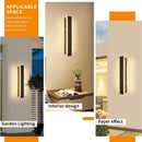 Modern black minimalist outdoor wall lamp for garden villa porch