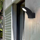 Modern black outdoor wall lamp garden circular warm light sconce