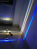 Modern blue yellow and white led outdoor wall lamp porch light