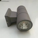 Modern black cylindrical outdoor wall lamp porch sconce