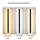 Modern black led outdoor wall light garden vertical minimalist lamp