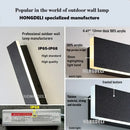 Modern minimalist black led outdoor wall light garden sconce