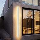 Modern minimalist black led outdoor wall light garden sconce