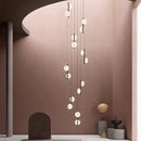 Modern minimalist decorbites led oval chandelier living room light