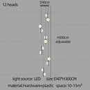 Modern minimalist decorbites led oval chandelier living room light