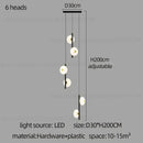Modern minimalist decorbites led oval chandelier living room light