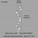 Modern minimalist decorbites led oval chandelier living room light