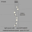 Modern minimalist decorbites led oval chandelier living room light