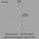 Modern minimalist decorbites led oval chandelier living room light