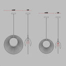 Modern black radial oyster pendant lamp bedroom hanging light