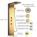 DecorBites™ LED Panel Bath Faucet with Digital Display and Massage Spa Jets
