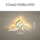 Modern black leaf panel ceiling light for living room
