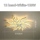 Modern black leaf panel ceiling light for living room