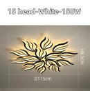 Modern black leaf panel ceiling light for living room