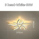 Modern black leaf panel ceiling light for living room
