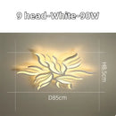 Modern black leaf panel ceiling light for living room