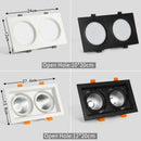 Modern rectangular white & black led panel lamp bathroom downlight