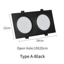 Modern rectangular white & black led panel lamp bathroom downlight