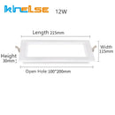 Modern rectangular white & black led panel lamp bathroom downlight