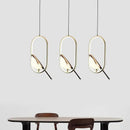 Modern minimalist gold & black bird led pendant lamp bedroom light