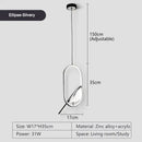 Modern minimalist gold & black bird led pendant lamp bedroom light