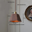Japan style walnut wood and brass led pendant lamp dining room