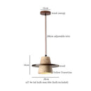 DecorBites™ LED Pendant Lamp Mid Century Modern Decor Yellow Travertine Wood Hanglamp