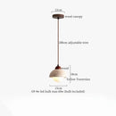 DecorBites™ LED Pendant Lamp Mid Century Modern Decor Yellow Travertine Wood Hanglamp