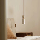 DecorBites™ LED Pendant Lamp Mid Century Modern Decor Yellow Travertine Wood Hanglamp