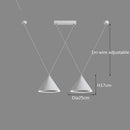 Minimalist black conical led pendant lamp for kitchen island