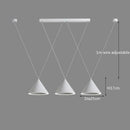 Minimalist black conical led pendant lamp for kitchen island