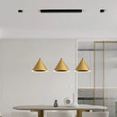 Minimalist black conical led pendant lamp for kitchen island