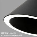 Minimalist black conical led pendant lamp for kitchen island