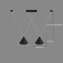 Minimalist black conical led pendant lamp for kitchen island