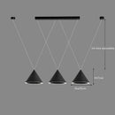 Minimalist black conical led pendant lamp for kitchen island