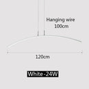 Modern minimalist black led pendant lamp for kitchen and office