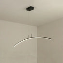 Modern minimalist black led pendant lamp for kitchen and office