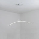 Modern minimalist black led pendant lamp for kitchen and office