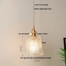 DecorBites™ LED Pendant Lamp with Adjustable Wire, Copper Socket, Walnut Wood, Green Glass
