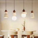 Modern white concrete led pendant lamp dining room lighting