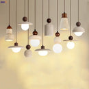 Modern white concrete led pendant lamp dining room lighting