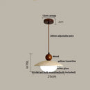 Minimalist yellow stone and wood led pendant lamp dining room