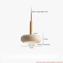 Wabi sabi yellow travertine led pendant lamp kitchen circular light