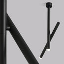 Minimalist black intersecting led pendant light for dining room