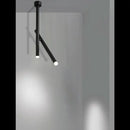 Minimalist black intersecting led pendant light for dining room